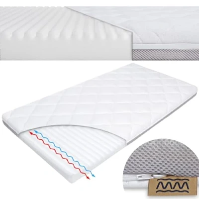 Afbeelding van Manufaktura Materacy Matras voor wieg, 90 x 50 cm, babywiegmatras, kindermatras, 4 in 1 matras, winter zomer, Öko Tex gecertificeerd