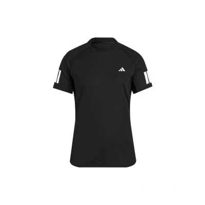 Afbeelding van adidas Performance Club 3 Stripes Tennis Climacool T shirt Dames Zwart XS