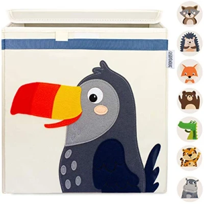 Image de GLÜCKSWOLKE Boîte de Rangement Enfant 15 Motifs I Coffre à Jouets avec Couvercle Boîtes Organisateurs Chambre Cube Unité (33x33x33) pour Étagère Kallax Enfants Toile Cubes Salle Jeux