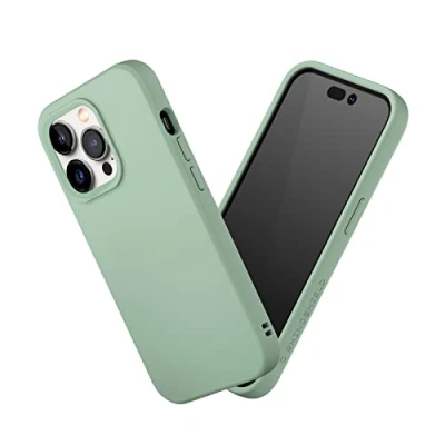 Afbeelding van RHINOSHIELD Hoesje compatibel met [iPhone 14 Pro] SolidSuit dunne hoes schokabsorberende technologie en premium matte afwerking saliegroen