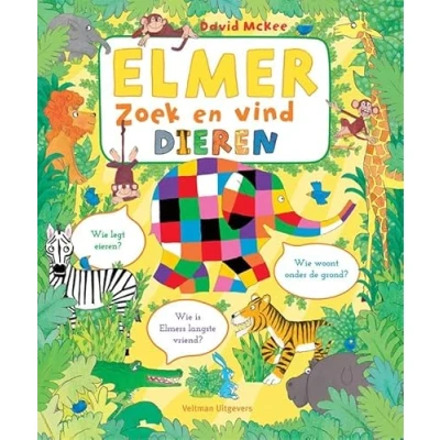 Afbeelding van Elmer zoek en vind dieren