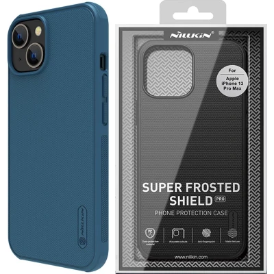 Afbeelding van Nillkin Super Frosted Shield Hoesje Geschikt voor Apple iPhone 14 Plus MagSafe Blauw
