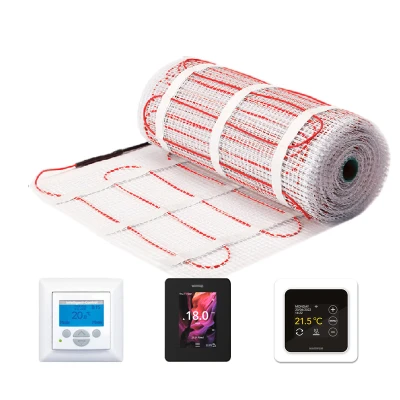 Afbeelding van VerwarmingsMat 200W Set 1m² + gratis thermostaat 200Watt/m² Tegels 10 jaar garantie Elektrische vloerverwarming