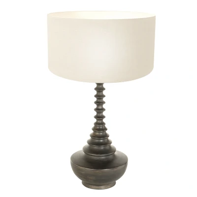 Afbeelding van Steinhauer tafellamp Bois zwart metaal 40 cm E27 fitting 3760ZW