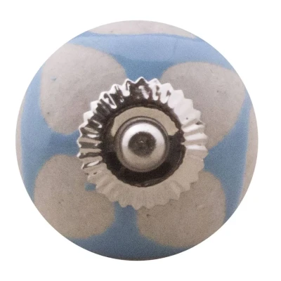 Afbeelding van Good in Style Meubelknop 40mm blauw beige hartjes