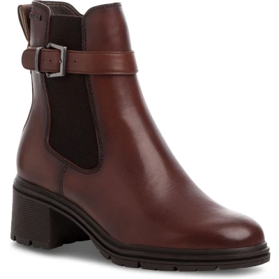 Afbeelding van Tamaris Cowboy/Bikerlaarsjes, Dames, Maat: 36, Muscat Leer