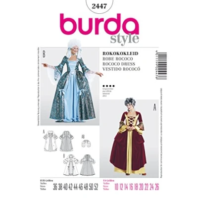 Afbeelding van Burda Naaipatroon 2447 Rococo jurk in variaties