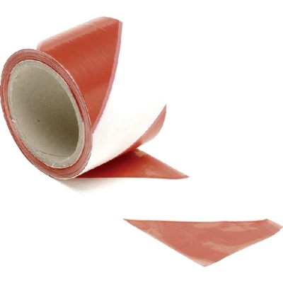Afbeelding van Afzetlint Perel 100 meter (Rood/Wit, Rol)