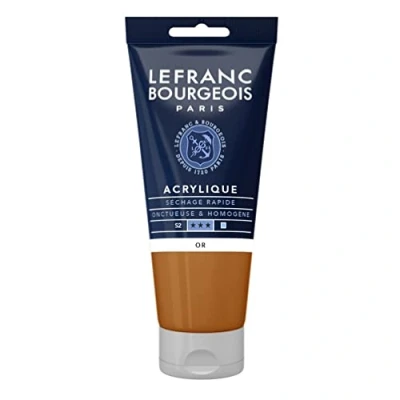 Image de Lefranc Bourgeois peinture acrylique or opaque satin fine 80 ml