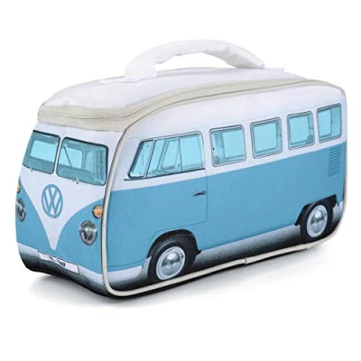 Afbeelding van Board Masters VW Collectie Toilettas, lunchtas, toilettas met bus Volkswagen T1 Bulli (voorzijde blauw/bus)