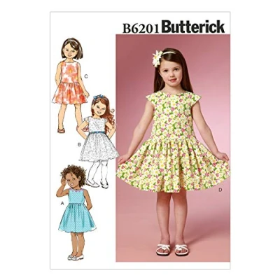 Afbeelding van Butterick Patterns 6201 kostuum voor kinderen en meisjes, maten 2 tot 3 5 jaar