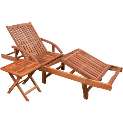 Afbeelding van Ligbed met tafel massief acaciahout