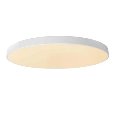 Afbeelding van Lucide UNAR Plafonnière Ø 80 cm LED Dimb. 1x80W 2700K 3 StepDim Wit