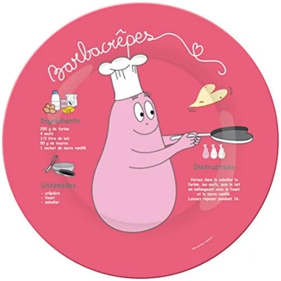 Afbeelding van Petit Jour Paris BA933E groot bord Barbapapa met recept