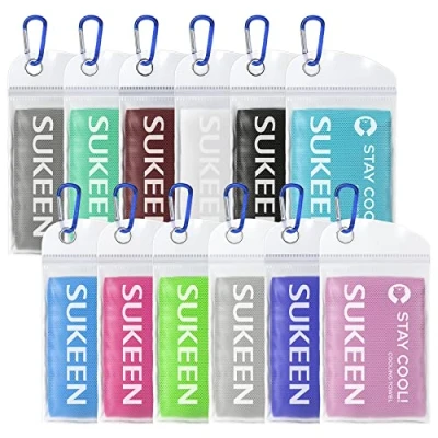Afbeelding van 12 stuks verkoelende handdoeken, nekhanddoeken, ijshanddoek voor onmiddellijke verlichting van de koeling, sporthanddoek, sporthanddoek heren en