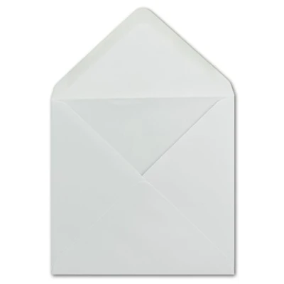 Afbeelding van Glüxx agent Enveloppen, vierkant, wit, 15 x cm, 100 g/m², met natte plakrand zonder venster, ideaal voor Kerstmis, wenskaarten, uitnodigingen van je