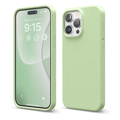Afbeelding van elago Liquid siliconen hoesje compatibel met iPhone 15 Pro Max, hoogwaardige kwaliteit, integraal beschermend omhulsel [4 laags schokbestendige structuur], zachte anti kras microvezel voering (Pastel