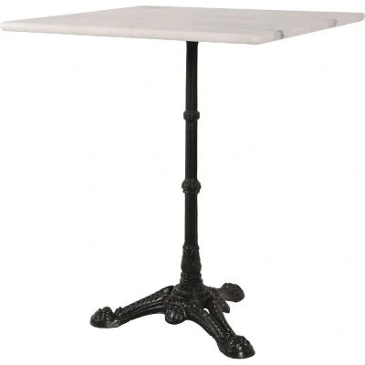Afbeelding van Lesli Living Bistro Tuintafel Marmer Wit 60x60cm