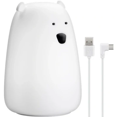 Afbeelding van Goobay LED nachtlampje &quot;Polar Bear&quot; warm wit licht en 7 kleurwisselingen (RGB licht), met 3 lichtmodi, aanraaksensor Li Ion accu (3,7 V/120...