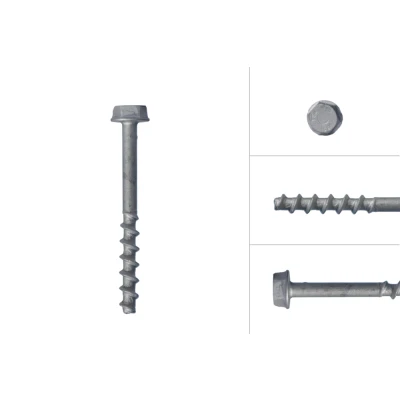 Afbeelding van Betonschroeven Verzinkt M6 x 50 mm Zeskantkop SW13 Per stuk