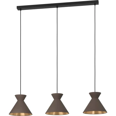 Afbeelding van EGLO Nastasia Hanglamp E27 100 cm Zwart/Cappuccino