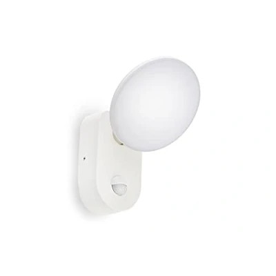Afbeelding van HUBER led wandlamp met bewegingsmelder, 140 graden, 15 W, 1100 lm, IP65, buitenlamp voor binnen, wit