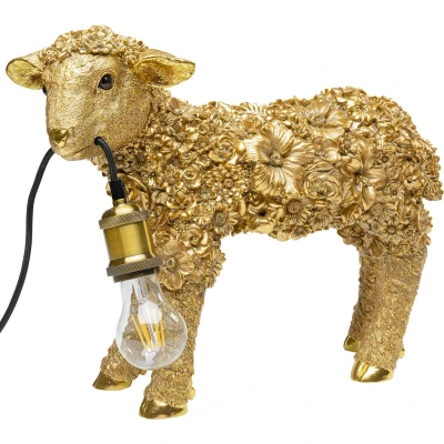 Afbeelding van KARE Animal Flower Sheep tafellamp goud
