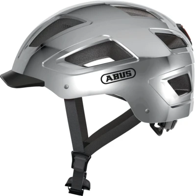 Afbeelding van ABUS Hyban 2.0 Stadshelm Stevige Fietshelm Voor Dagelijks Gebruik met ABS hardshell Dames en Heren Zilver, Maat XL