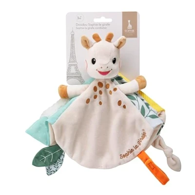 Afbeelding van Sophie de Giraf Knuffeldoekje met Speenbevestiging Zacht Babyknuffel en Praktisch Accessoire Ideaal voor Troost, Speeltijd als Kraamcadeau