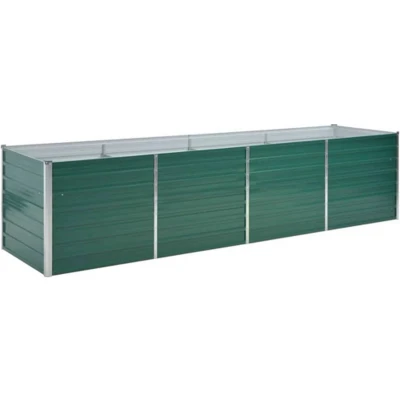 Afbeelding van Plantenbak verhoogd 320x80x77 cm gegalvaniseerd staal groen