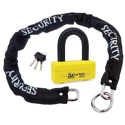 Afbeelding van URBAN UR75 + 10.120L High Security Anti diefstal hangslot voor motorfietsen goedgekeurd Classe SRA Mini U Disc Lock Chain niet ø10 120 cm Lus