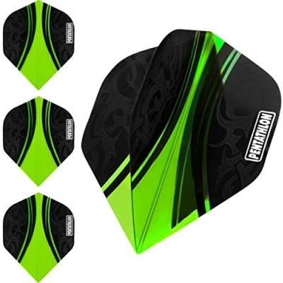 Afbeelding van ABC Darts Dart Flights Pentathlon Tribal groen 10 sets