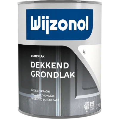 Afbeelding van Wijzonol Dekkend Grondlak Wit 0,75 ltr Grondverf &amp; Primer