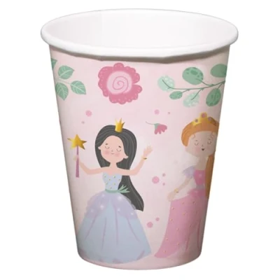 Afbeelding van Bekers Pretty Princess 250 ml 8 stuks