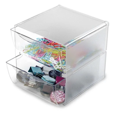 Image de Système modulable de rangement 2 tiroirs transparent