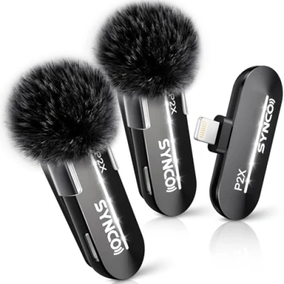 Afbeelding van SYNCO Draadloze stropdasmicrofoon voor iPhone, professionele P2XL clip on vlogging, Tiktok, YouTube video opname, beste externe Lav microfoon iPhone 14/13/12/11/X
