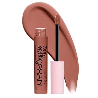Image de NYX Professional Makeup Rouge à Lèvres Liquide Mat Lip Lingerie XXL, Longue Tenue, Formule Vegan, Sans transfert, Teinte : Candela Babe (25)