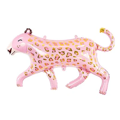Afbeelding van Partydeco Folieballon roze luipaard