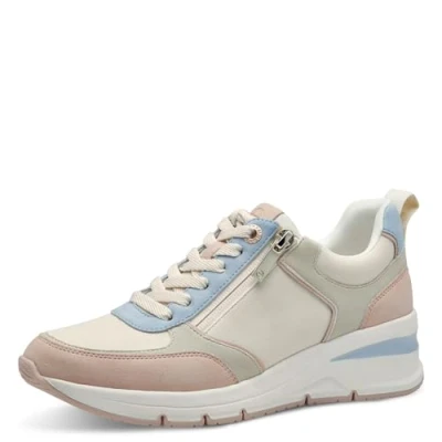 Image de Tamaris Baskets basses pour femme, semelle intérieure amovible, Bleu Lt Blue Comb, 40 EU