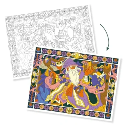 Afbeelding van Djeco kleurplaten in portfolio map heroïek 3st