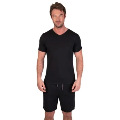 Afbeelding van Light &amp; Shade Ensemble pyjama haut et bas court pour homme, Noir, M