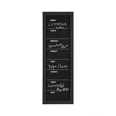 Afbeelding van Bi Office zwart bord voor krijt en planner, 30 x 90 cm, frame