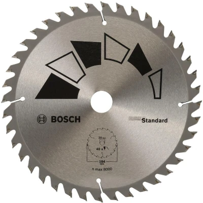 Afbeelding van Bosch Accessories Standard 2609256B56 Hardmetaal cirkelzaagblad 184 x 20 mm Aantal tanden: 40 1 stuk(s)