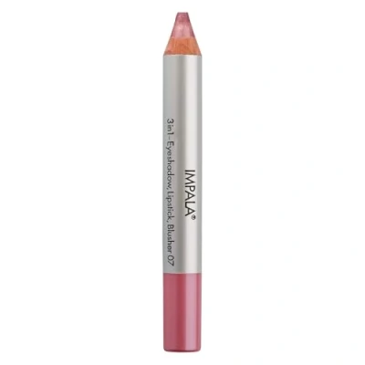 Afbeelding van Impala 3 in 1 Jumbo potlood, kleur 07 roze, oogschaduw, lippenstift en rouge, gladde duurzame textuur, intense kleuren