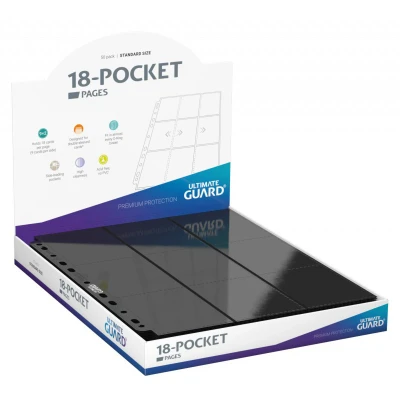 Afbeelding van Ultimate Guard 18 Pocket Pages Side Loading Black (50 stuks)