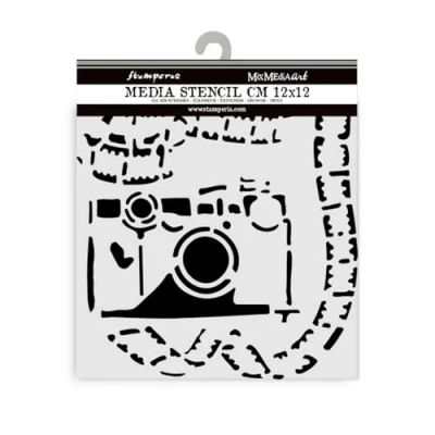 Afbeelding van Stamperia Dikke sjablonen voor scrapbooking, albums, kaarten, bullet journals, enz. Flexibel materiaal, gemakkelijk schoon te maken, perfect vrije tijd, knutselen en geschenken (reistype,