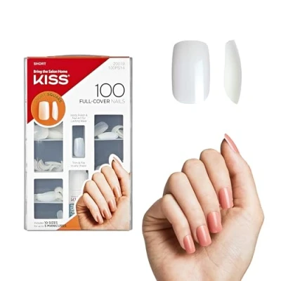 Afbeelding van Kiss 100 Full Cover Nails Short Square