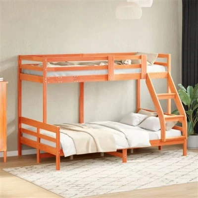 Afbeelding van vidaXL Stapelbed massief grenenhout wasbruin 80x200/120x200 cm