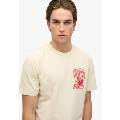 Afbeelding van Superdry Trade Tools Tshirt print, Heren, Maat: Medium, Riff white