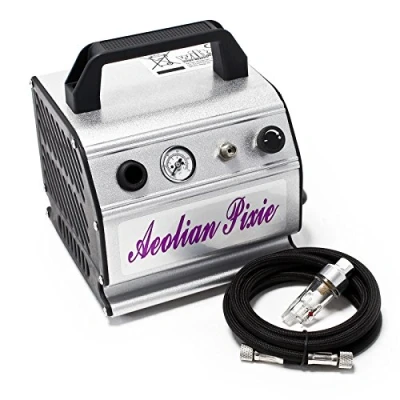 Afbeelding van Wiltec Airbrush AS176 membraancompressor, eencilindrisch, draagbaar, stil, 3 bar, membraan, olievrij, voor airbrush, modelbouw, manicure, tatoeages